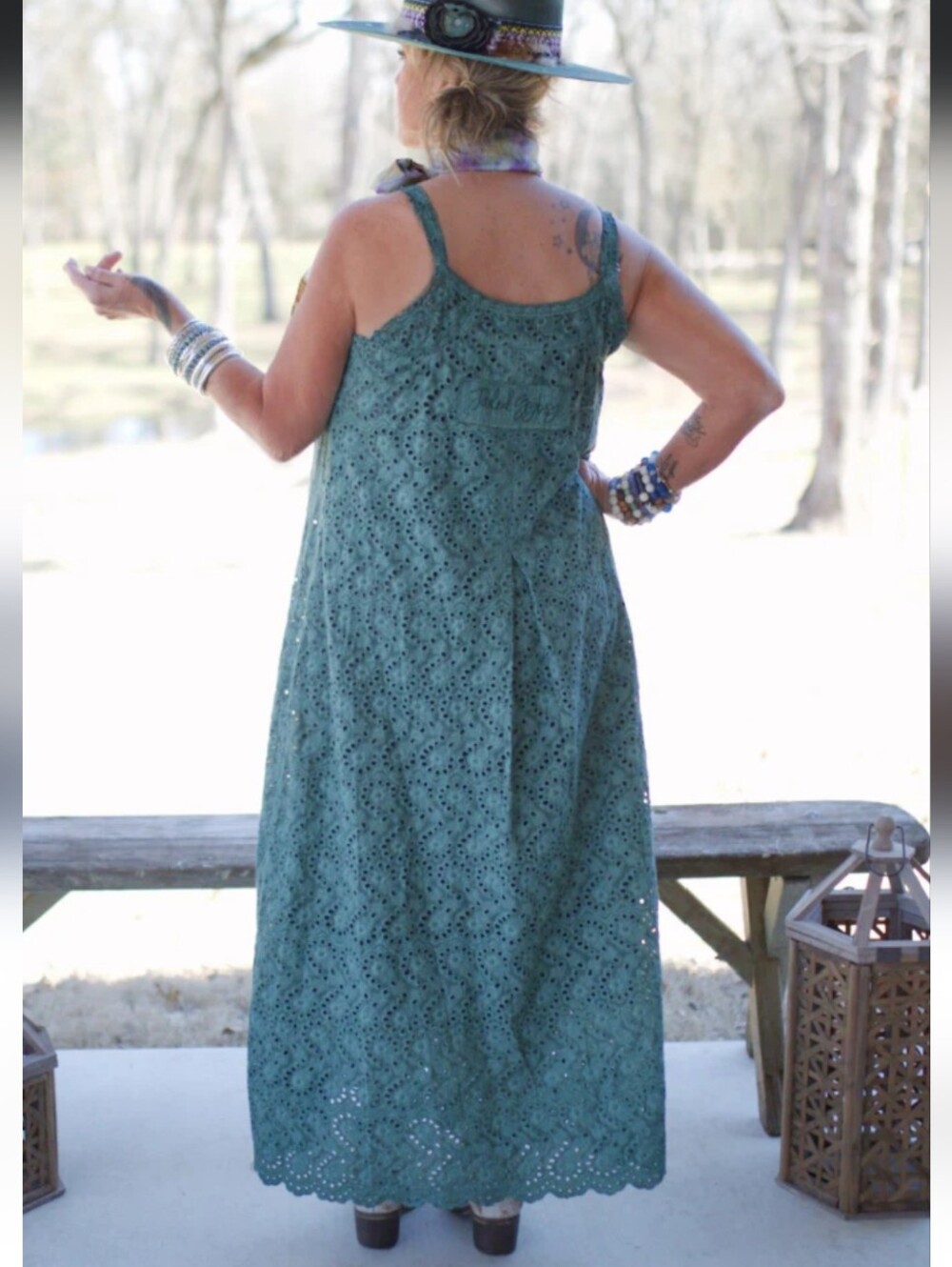 New Eye See You Dress - Emerald - By Jaded Gypsy - Eyelet Lace - Picture 4 of 4